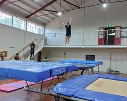 Set up for trampoline.